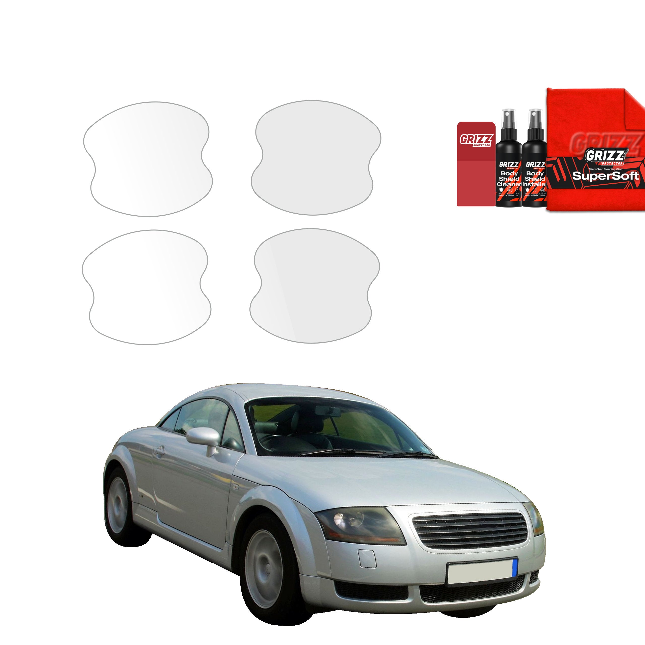 4in1 Schutzfolie Grizz Protector für Türgriffmulden - Audi TT I gen (1998-2006)