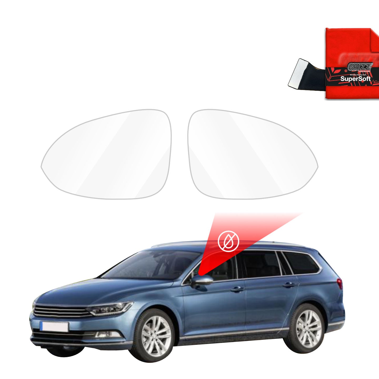 Regenschutzfolie Grizz Protector für Außenspiegel - Volkswagen Passat B8 Variant (2014-2023)