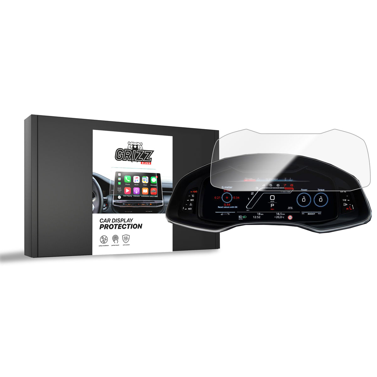 Keramische Autodisplayfolie für Audi A7 C8 Virtual Cockpit 12,3" (2018-2025), Grizz Protector
