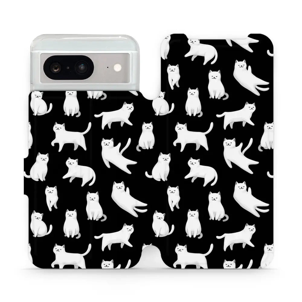 Handyhülle mit klappe für Google Pixel 8, Mobiwear Book, Luna-Kätzchen