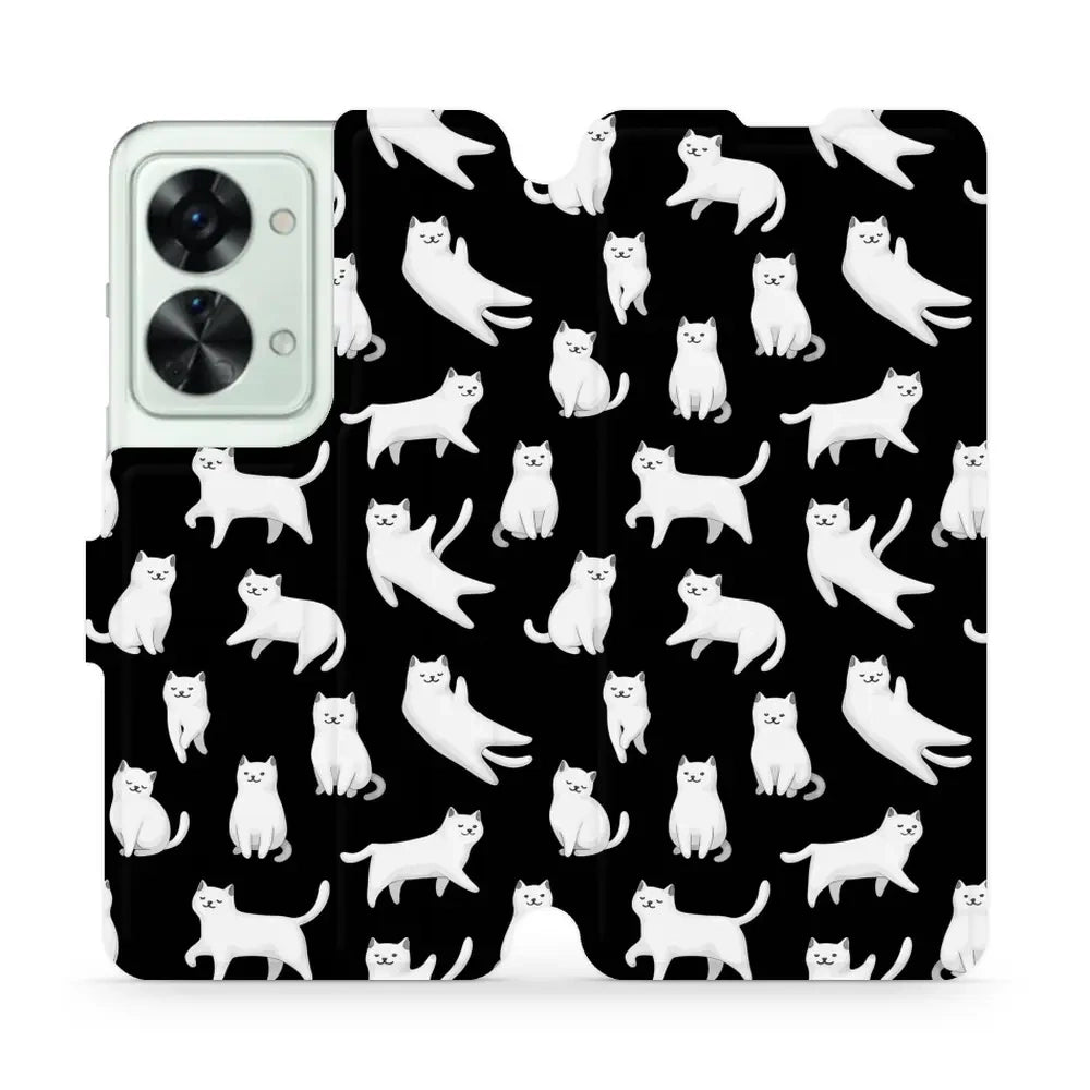 Handyhülle mit klappe für OnePlus Nord 2T, Mobiwear Book, Luna-Kätzchen