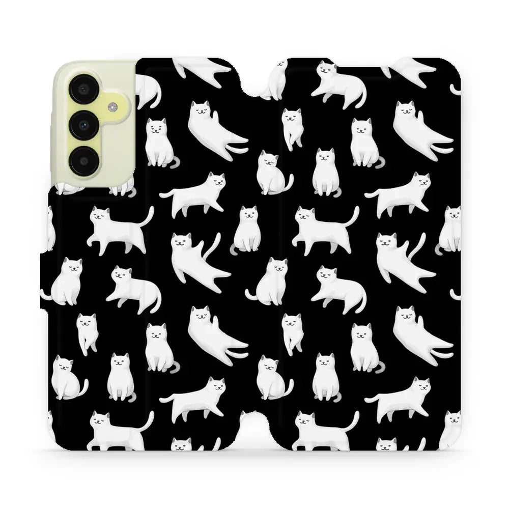 Handyhülle mit klappe für Galaxy A15 5G, Mobiwear Book, Luna-Kätzchen
