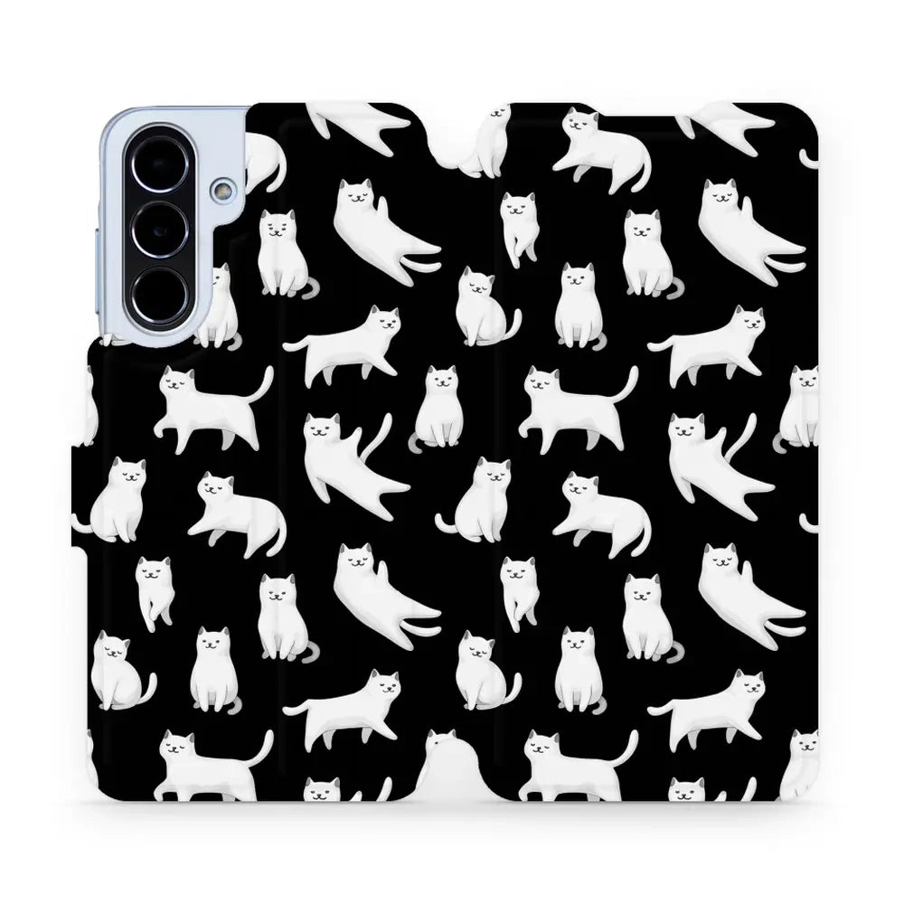 Handyhülle mit klappe für Galaxy A56 5G, Mobiwear Book, Luna-Kätzchen