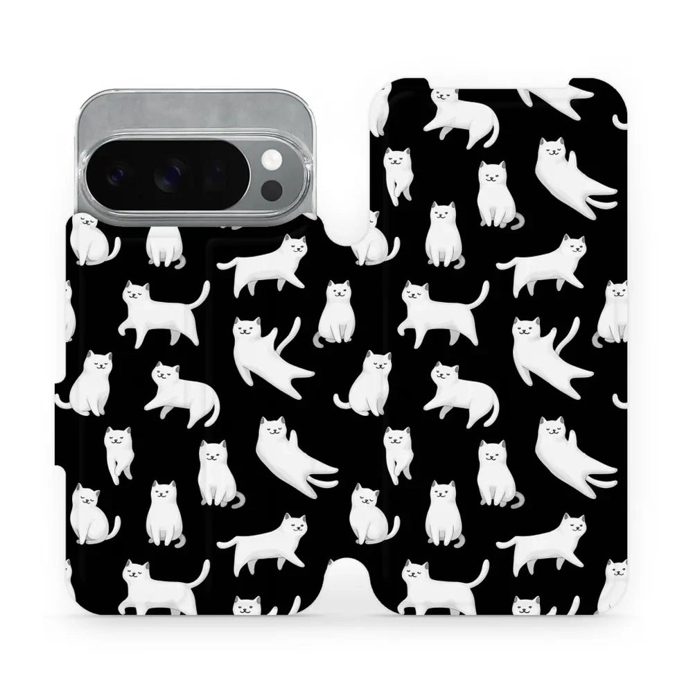 Handyhülle mit klappe für Pixel 10 Pro, Mobiwear Book, Luna-Kätzchen