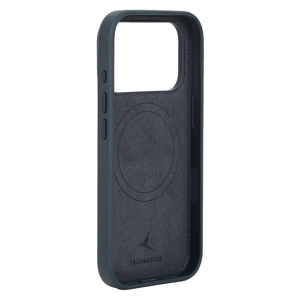 Handyhülle für iPhone 18 Pro, Troubadour Full Leather Case für MagSafe, Graphit (2/9)
