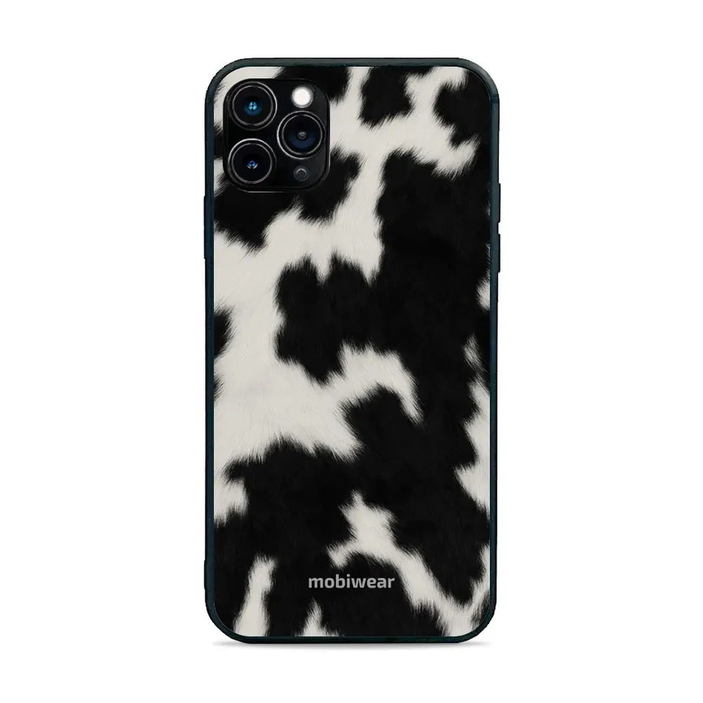 Handyhülle für iPhone 11 Pro Max, Mobiwear Glossy Case, Kuhfell-Optik