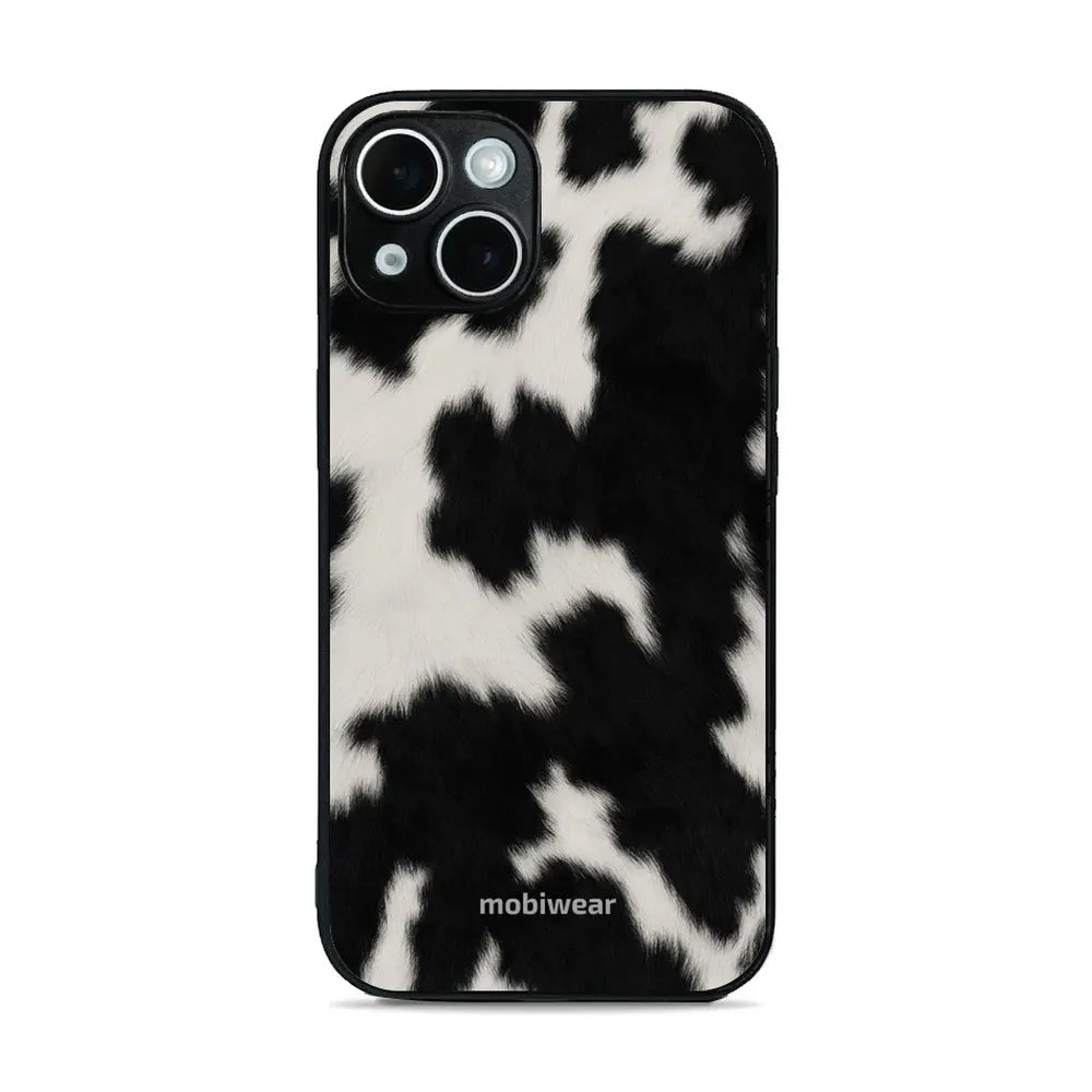 Handyhülle für iPhone 14, Mobiwear Glossy Case, Kuhfell-Optik