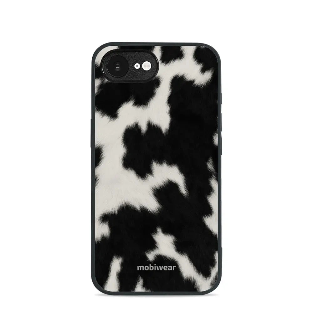 Handyhülle für iPhone 17e / 16e, Mobiwear Glossy Case, Kuhfell-Optik