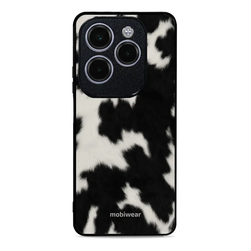 Handyhülle für Infinix Hot 40 Pro, Mobiwear Glossy Case, Kuhfell-Optik