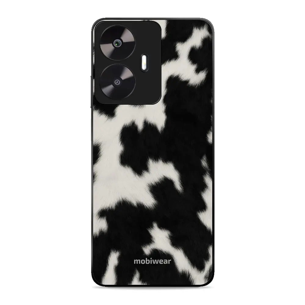 Handyhülle für Realme C55, Mobiwear Glossy Case, Kuhfell-Optik
