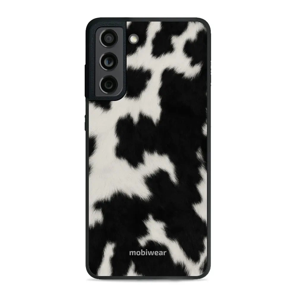 Handyhülle für Galaxy S21 FE, Mobiwear Glossy Case, Kuhfell-Optik