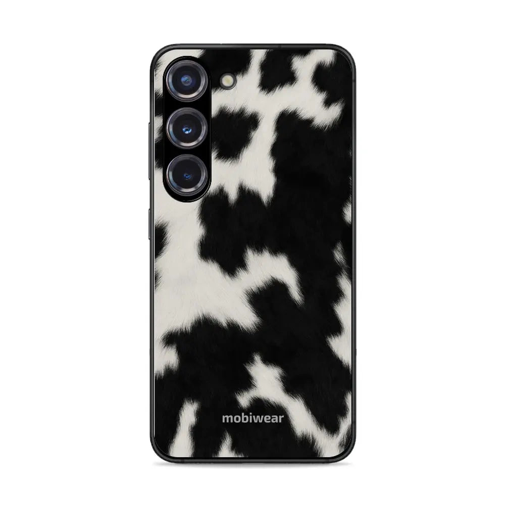 Handyhülle für Galaxy S23, Mobiwear Glossy Case, Kuhfell-Optik