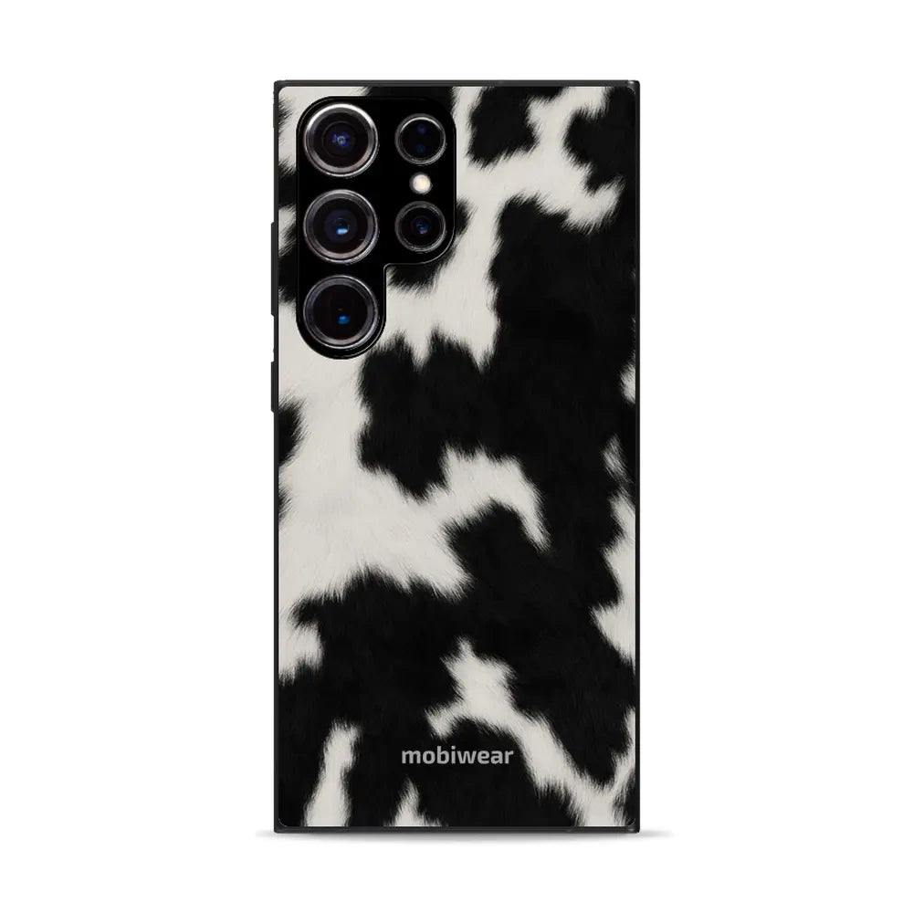 Handyhülle für Galaxy S23 Ultra, Mobiwear Glossy Case, Kuhfell-Optik
