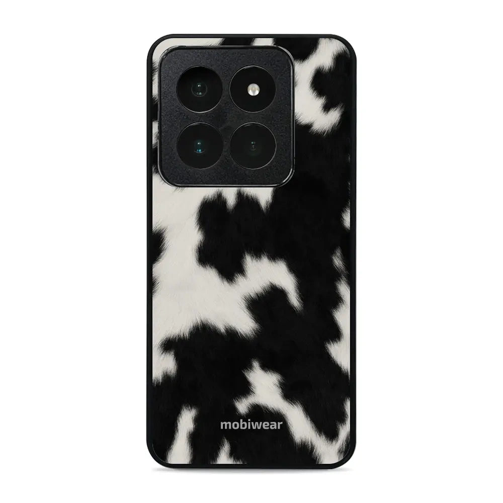 Handyhülle für Xiaomi 14 Pro, Mobiwear Glossy Case, Kuhfell-Optik