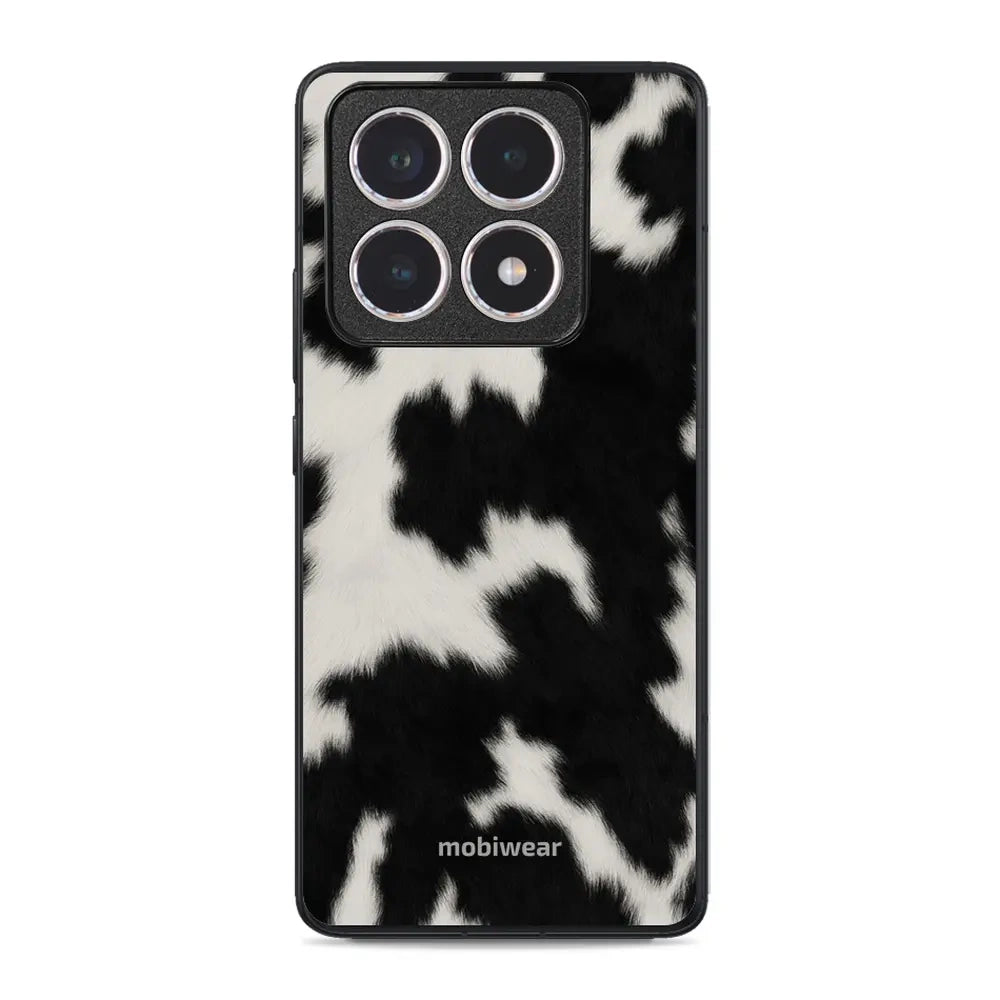 Handyhülle für Xiaomi 14T, Mobiwear Glossy Case, Kuhfell-Optik
