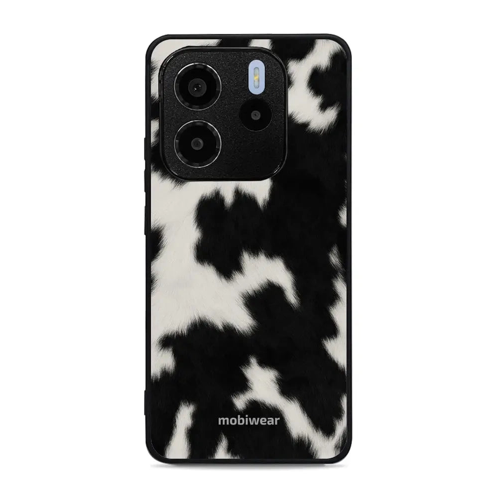 Handyhülle für Xiaomi Redmi Note 14 5G, Mobiwear Glossy Case, Kuhfell-Optik