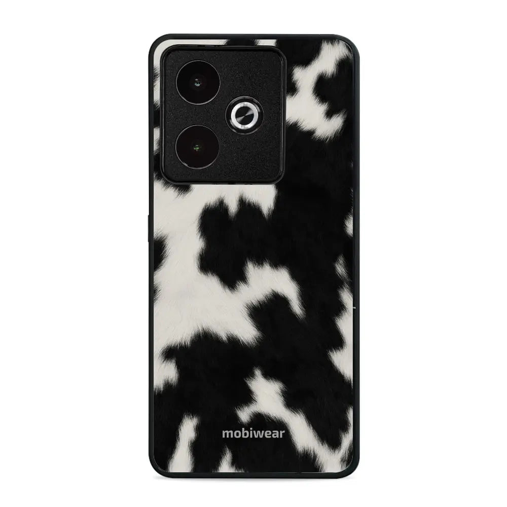 Handyhülle für Realme GT 7, Mobiwear Glossy Case, Kuhfell-Optik