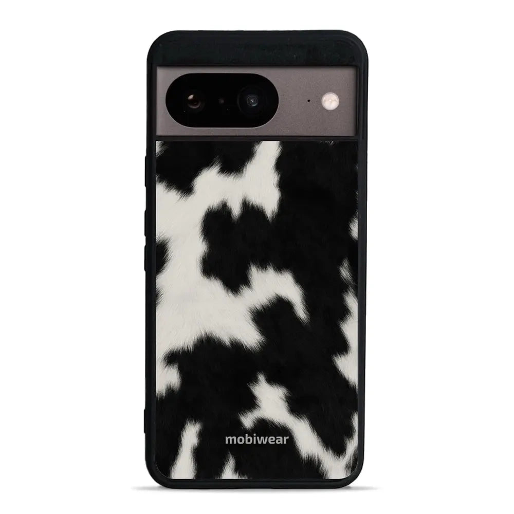 Handyhülle für Google Pixel 8, Mobiwear Glossy Case, Kuhfell-Optik