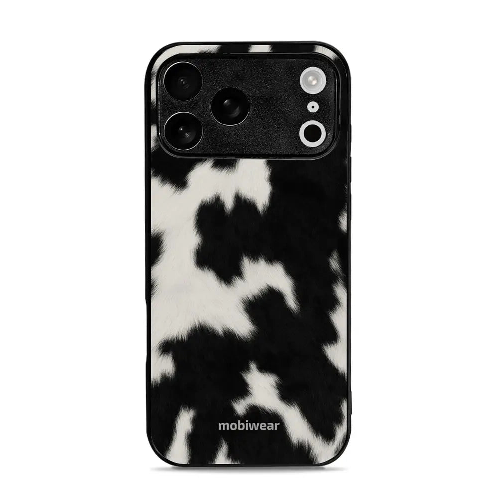 Handyhülle für iPhone 17 Pro Max, Mobiwear Glossy Case, Kuhfell-Optik