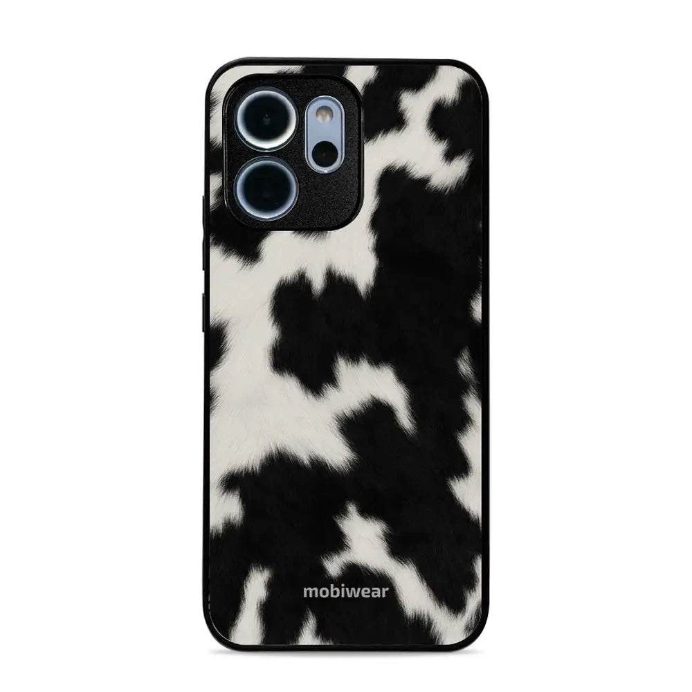 Handyhülle für Oppo Reno 14 FS, Mobiwear Glossy Case, Kuhfell-Optik