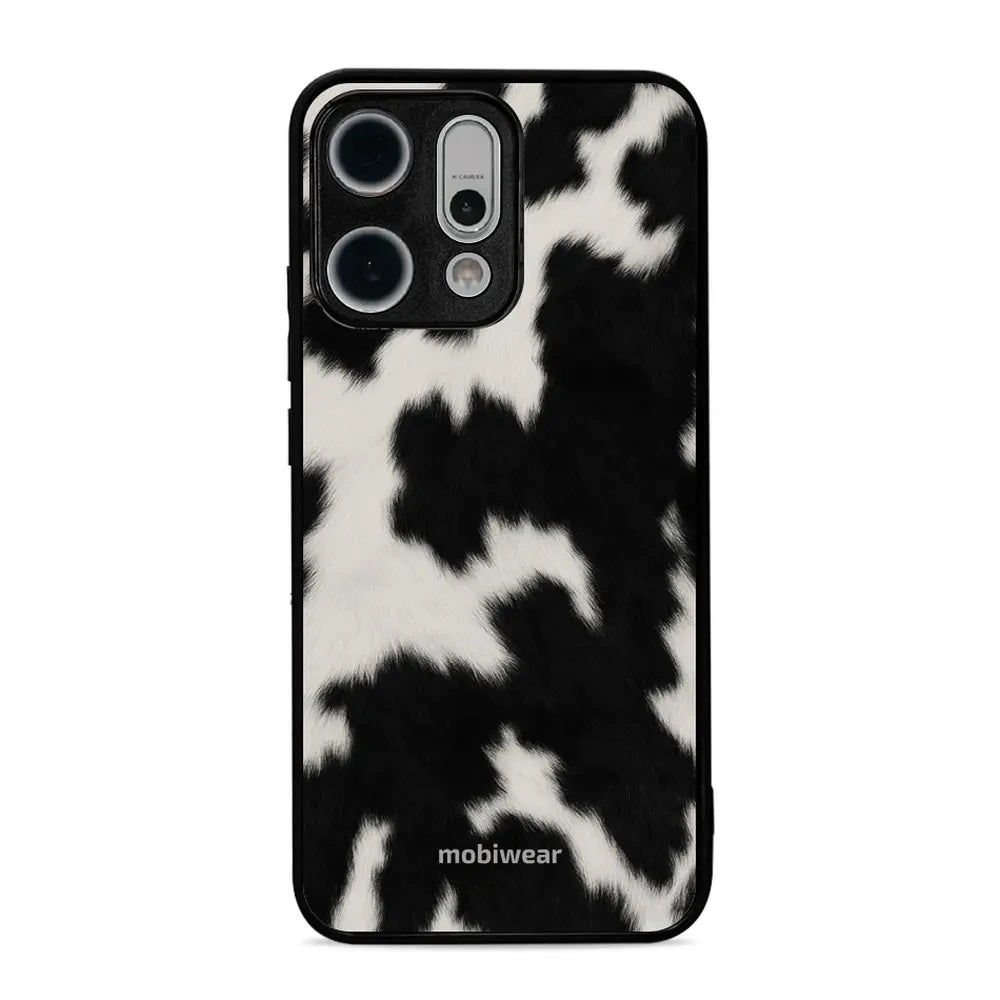 Handyhülle für Oppo Reno 14, Mobiwear Glossy Case, Kuhfell-Optik
