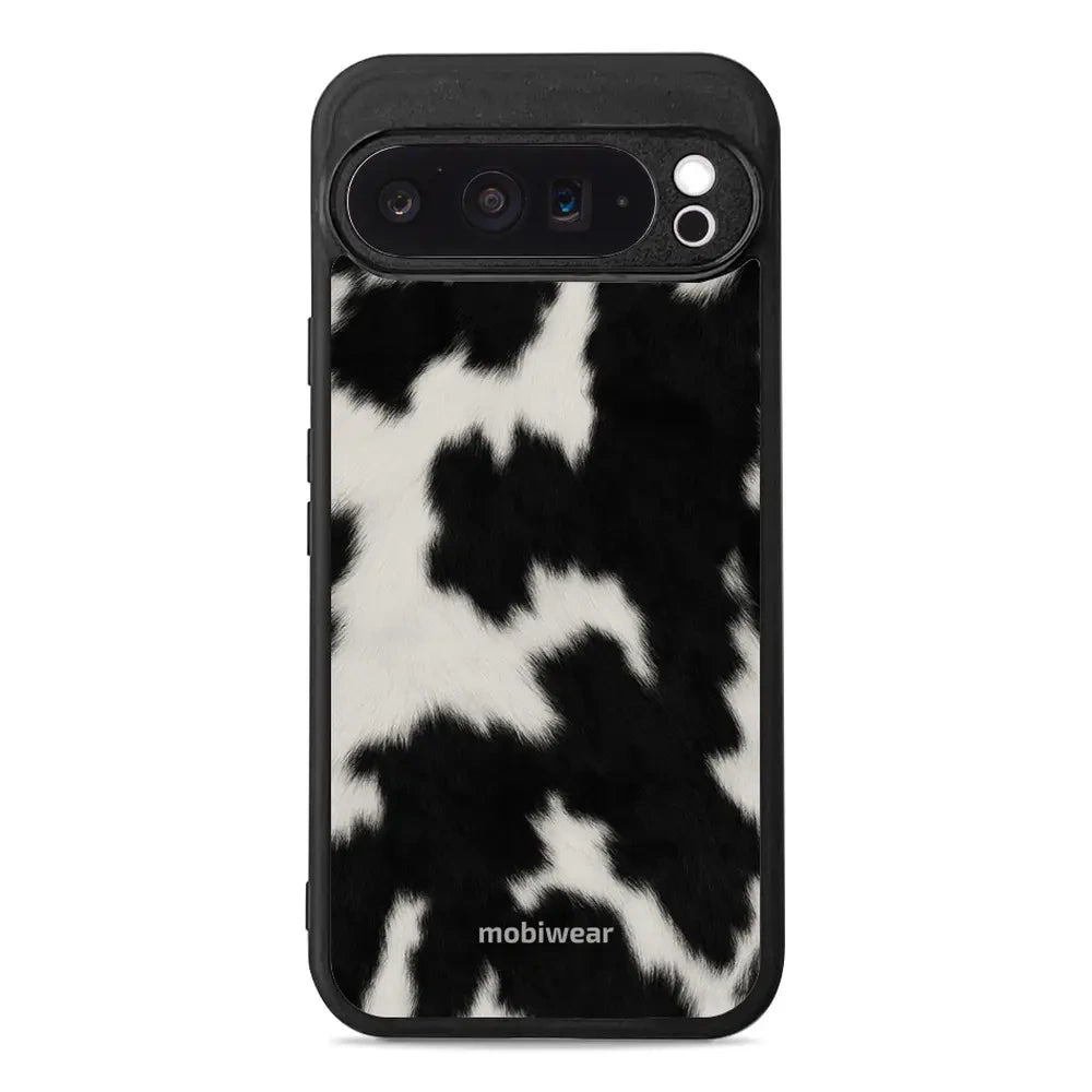 Handyhülle für Google Pixel 9 Pro XL, Mobiwear Glossy Case, Kuhfell-Optik