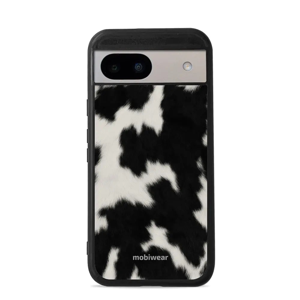 Handyhülle für Google Pixel 8a, Mobiwear Glossy Case, Kuhfell-Optik