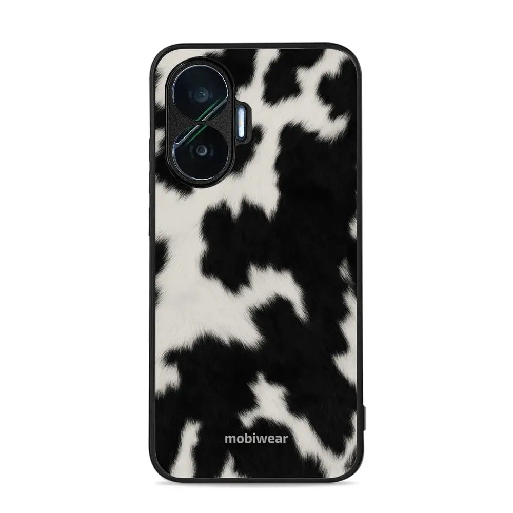 Handyhülle für Xiaomi POCO F7, Mobiwear Glossy Case, Kuhfell-Optik