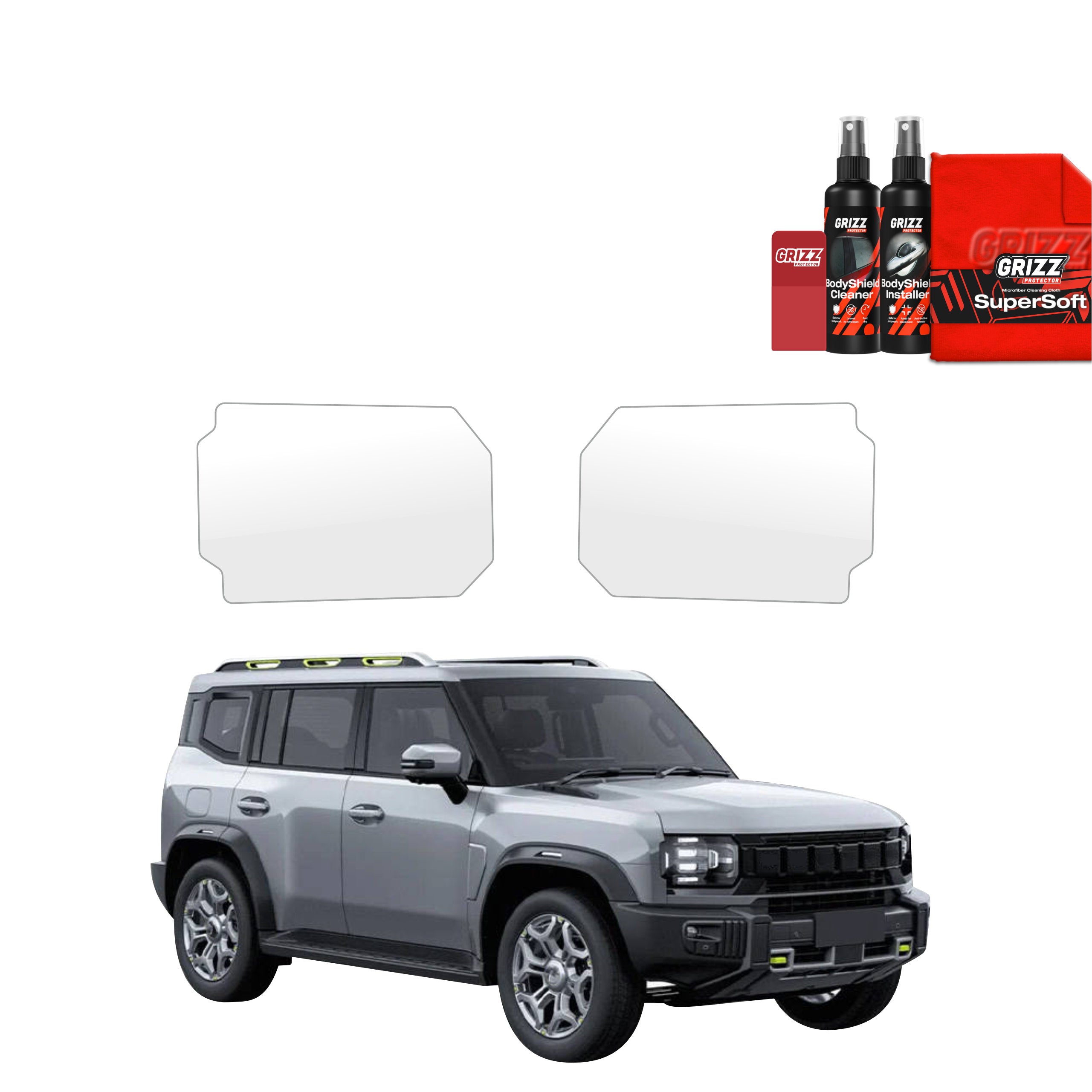 2in1 Schutzfolie Grizz Protector für Scheinwerfer - Jetour T2 (2025-2026)