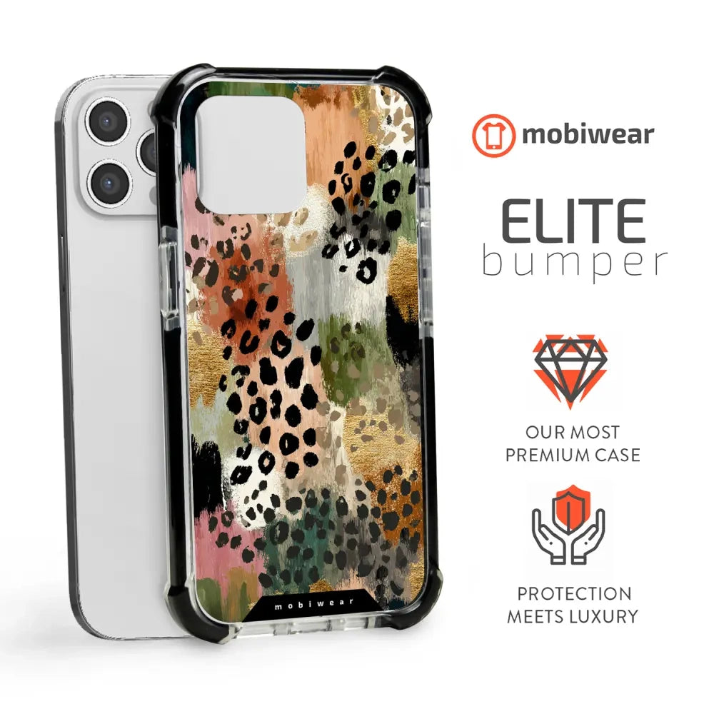 Handyhülle für iPhone 12 Pro Max mit MagSafe, Mobiwear Elite Bumper, Malerische Tupfen