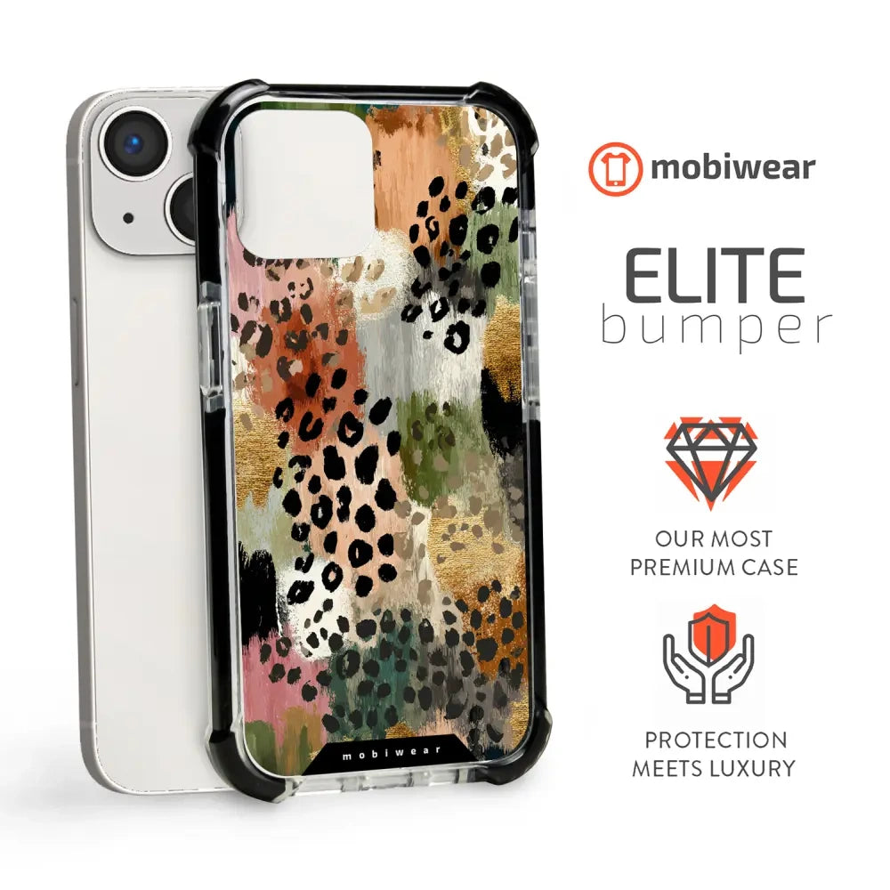Handyhülle für iPhone 13 Mini mit MagSafe, Mobiwear Elite Bumper, Malerische Tupfen