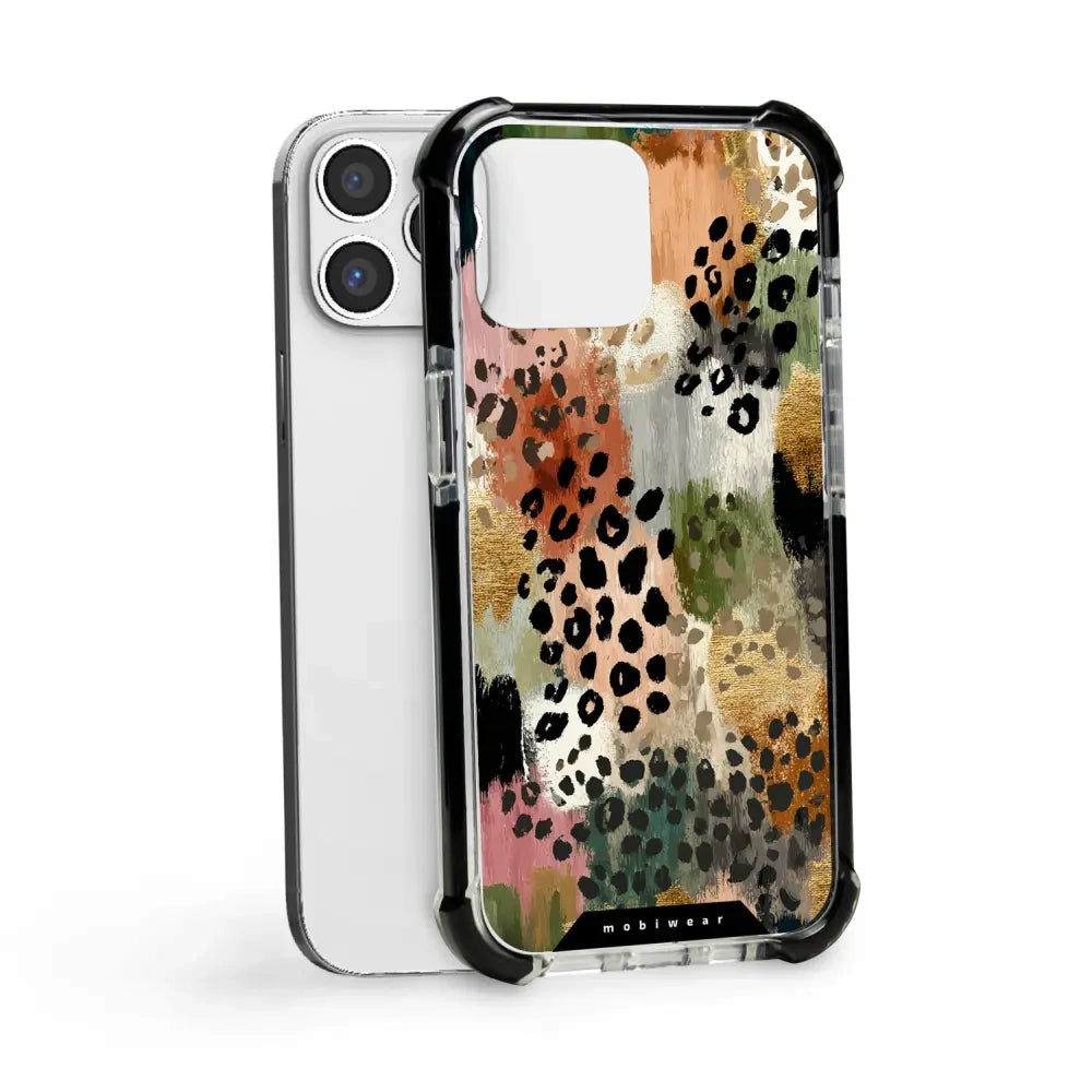 Handyhülle für iPhone 13 Pro Max mit MagSafe, Mobiwear Elite Bumper, Malerische Tupfen