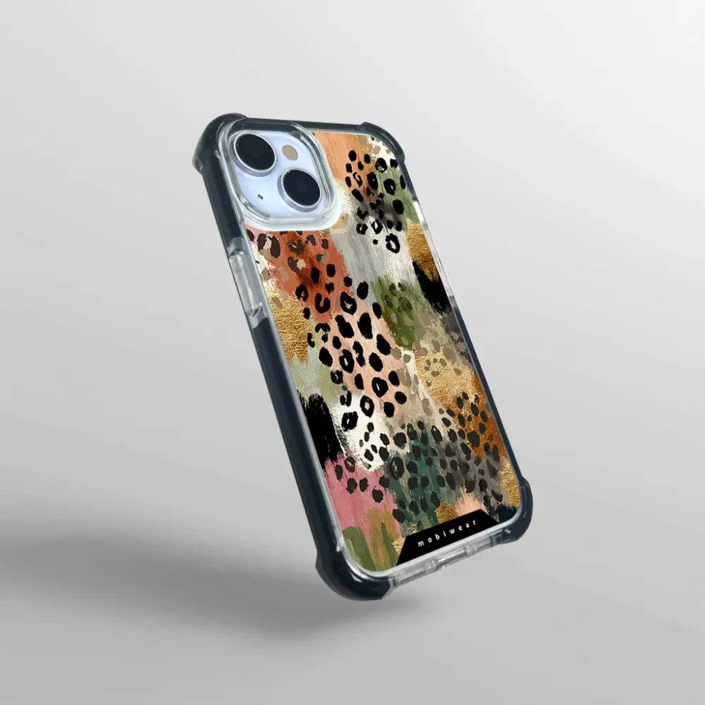 Handyhülle für iPhone 14 Pro mit MagSafe, Mobiwear Elite Bumper, Malerische Tupfen