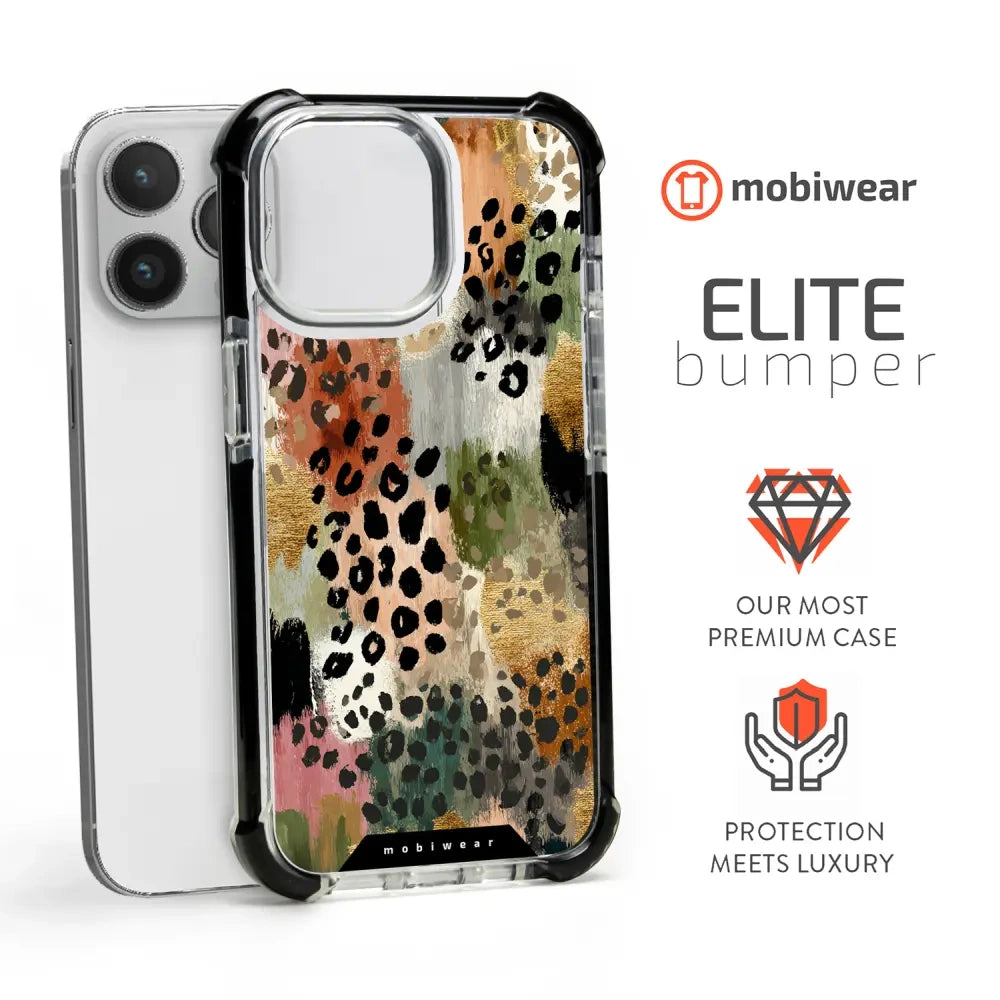 Handyhülle für iPhone 14 Pro Max mit MagSafe, Mobiwear Elite Bumper, Malerische Tupfen