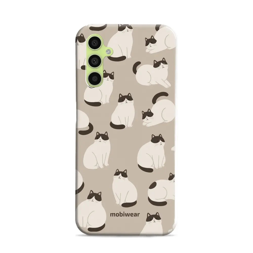 Handyhülle für Galaxy A34 5G, Mobiwear Elite Pro, Kaffe Miau