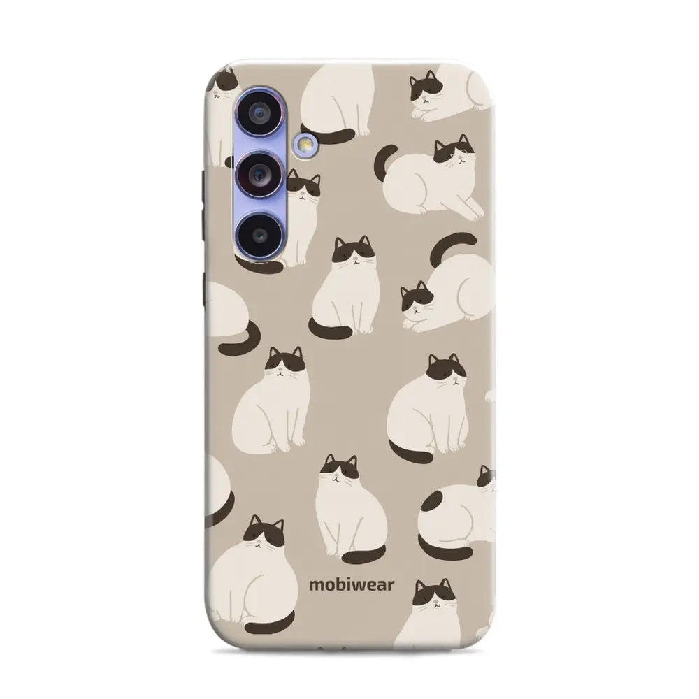 Handyhülle für Galaxy A54 5G, Mobiwear Elite Pro, Kaffe Miau