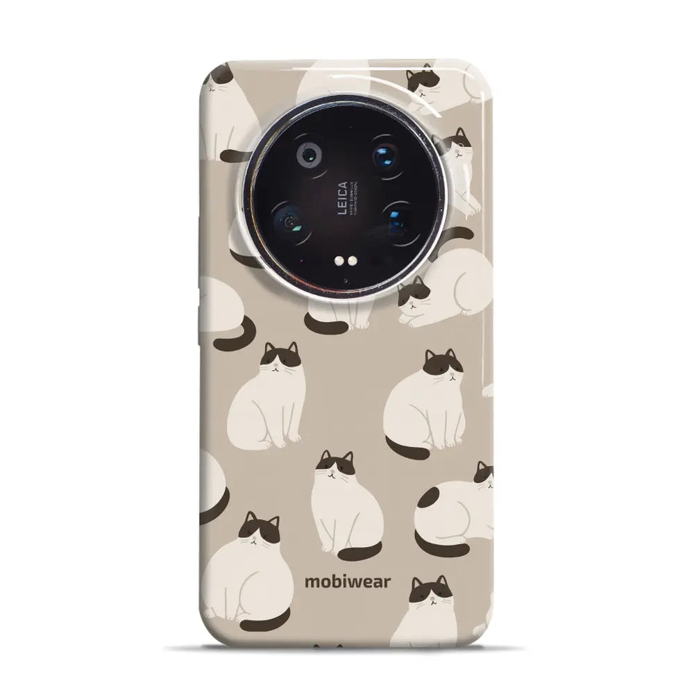Handyhülle für Xiaomi 14 Ultra, Mobiwear Elite Pro, Kaffe Miau