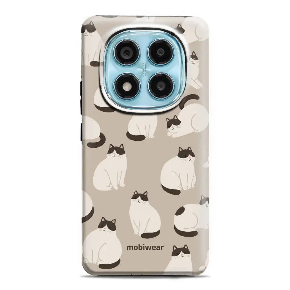 Handyhülle für Xiaomi Redmi Note 14 Pro 5G, Mobiwear Elite Pro, Kaffe Miau