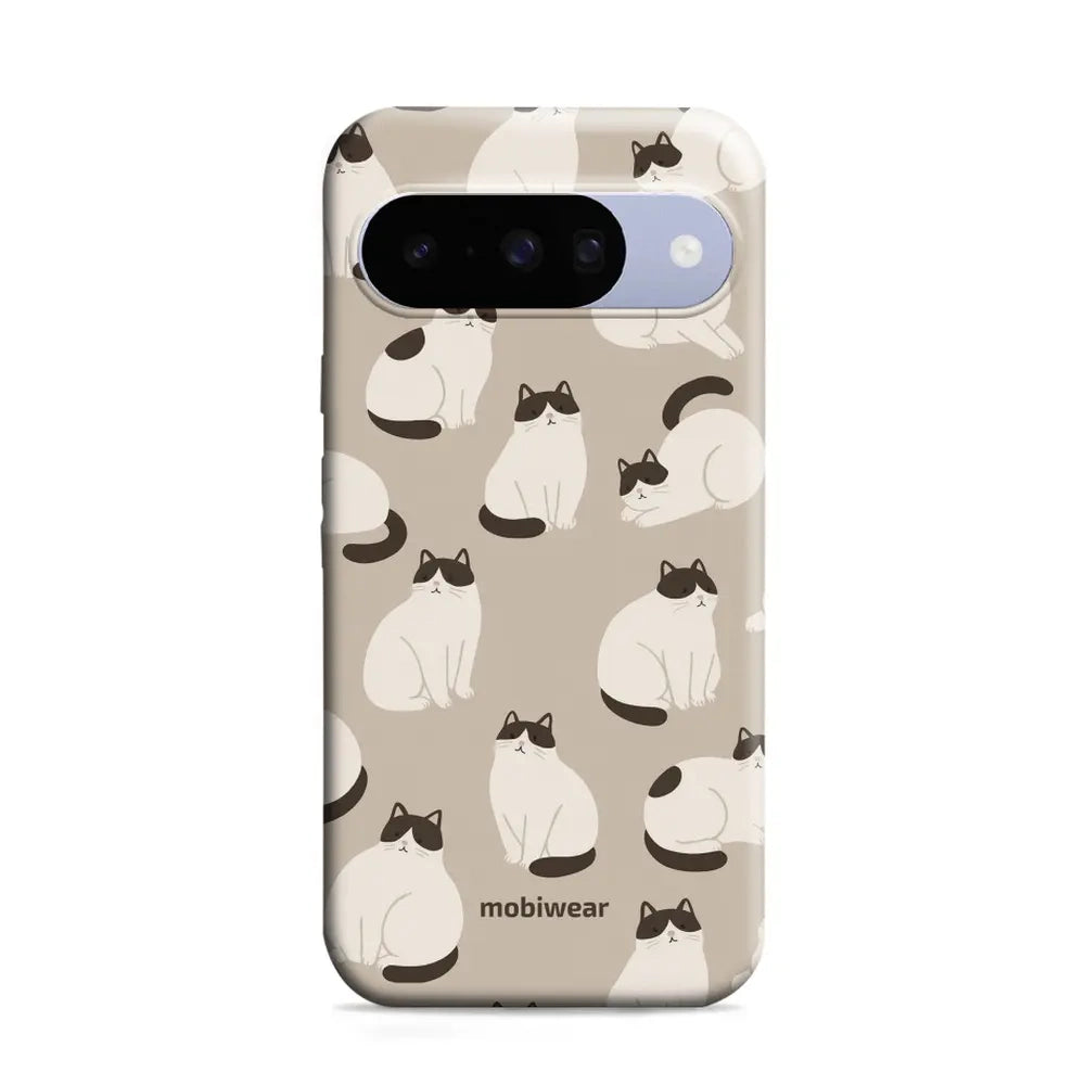 Handyhülle für Pixel 10, Mobiwear Elite Pro, Kaffe Miau