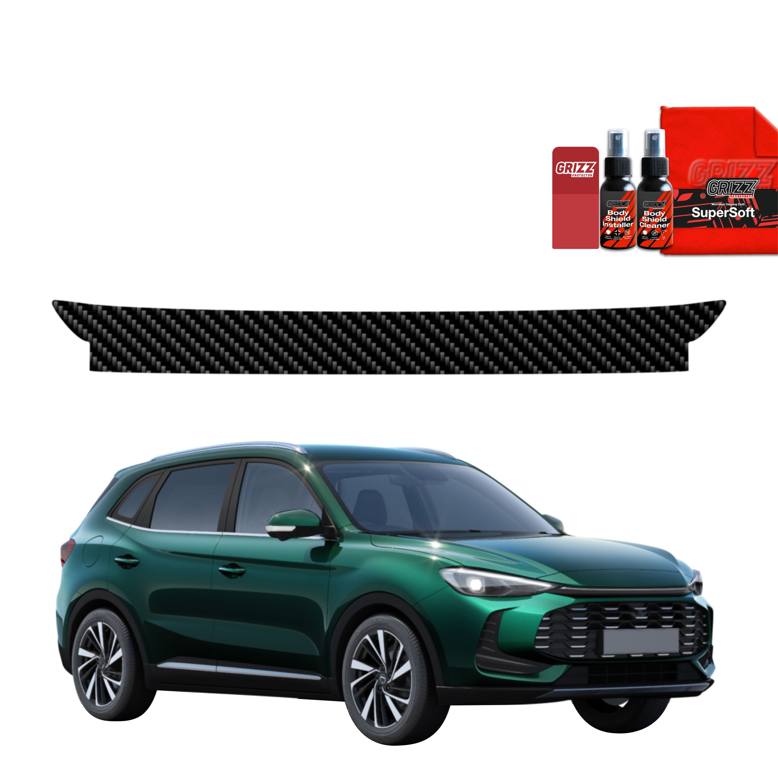 Kohlenstoff Schutzfolie Grizz Protector für Ladekante - MG ZS Hybrid+ (2024-2026)