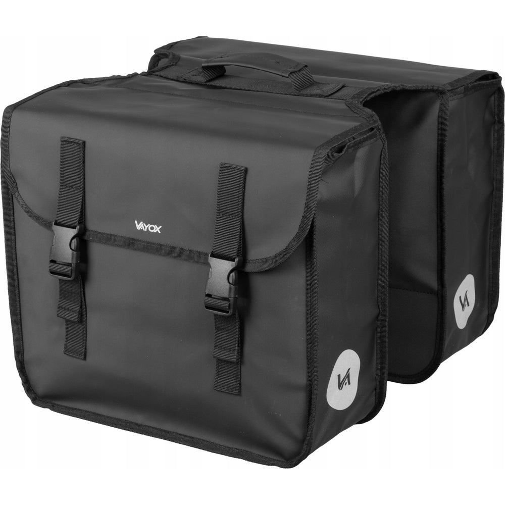 Doppelte Fahrradtasche für den Gepäckträger, Vayox VA0447 29L, Schwarz