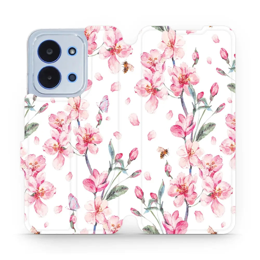 Handyhülle mit klappe für Xiaomi Redmi 15C 4G, Mobiwear Book, Rosa Frühling