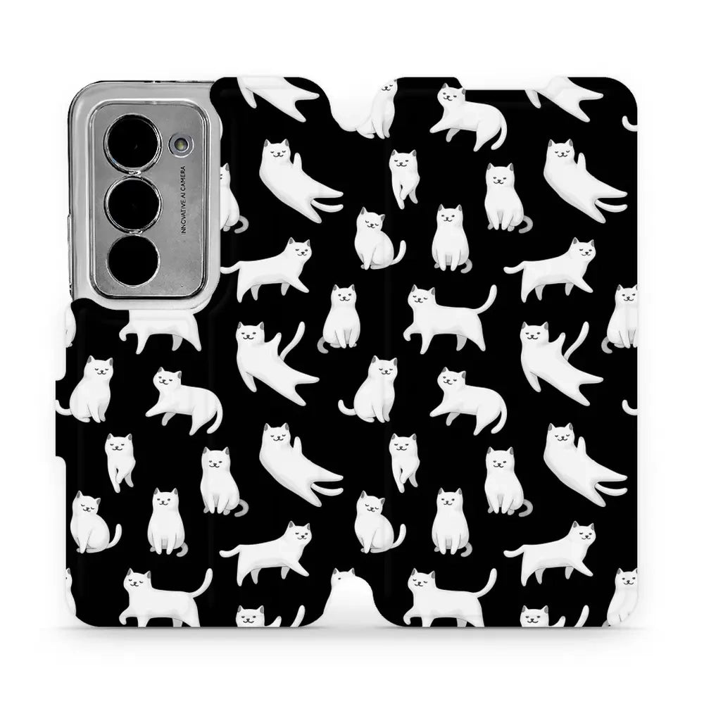 Handyhülle mit klappe für Xiaomi Redmi 15 5G, Mobiwear Book, Luna-Kätzchen