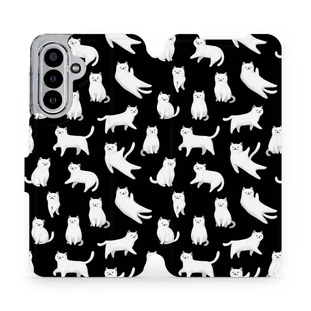 Handyhülle mit klappe für Galaxy A17 5G, Mobiwear Book, Luna-Kätzchen