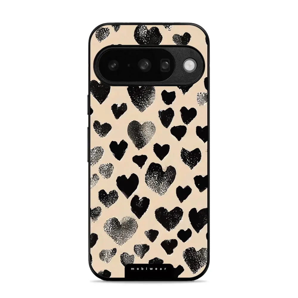 Handyhülle für Pixel 10, Mobiwear Glossy Case, Beige Liebe