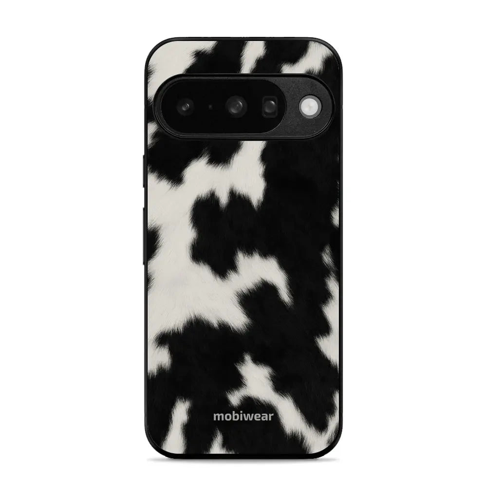 Handyhülle für Pixel 10, Mobiwear Glossy Case, Kuhfell-Optik