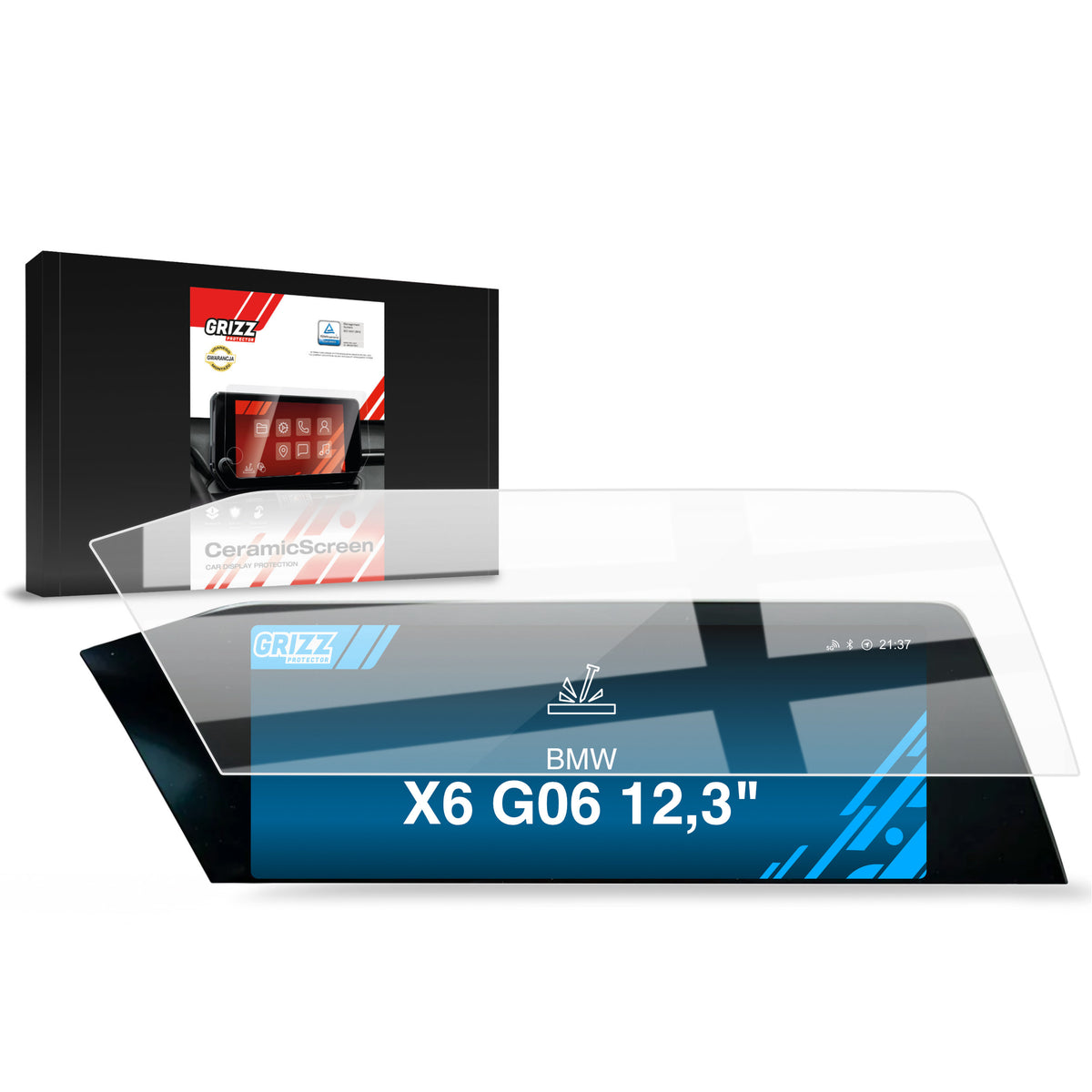 Keramische Autodisplayfolie für BMW X6 G06 12.3" (2019-2023), Grizz Protector