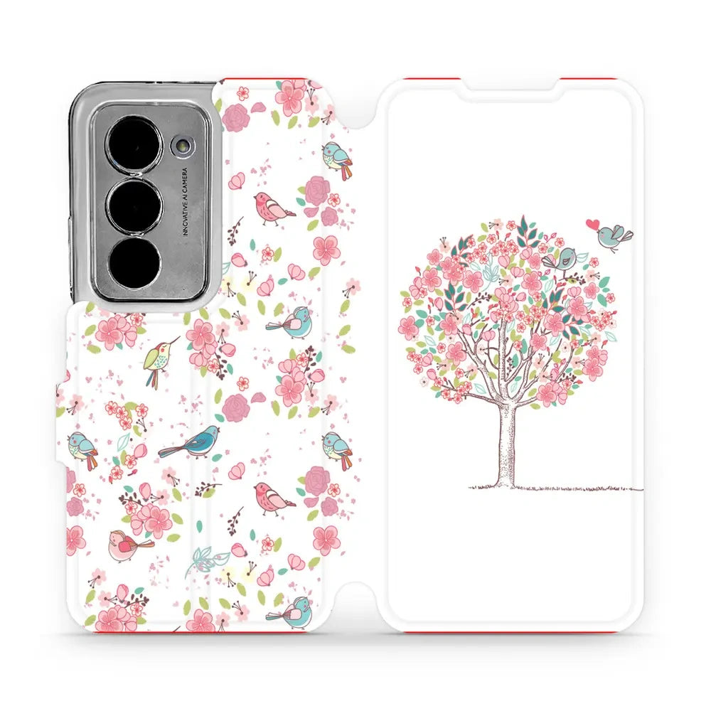 Handyhülle mit klappe für Xiaomi Redmi 15 4G, Mobiwear Book, Rosa Hain
