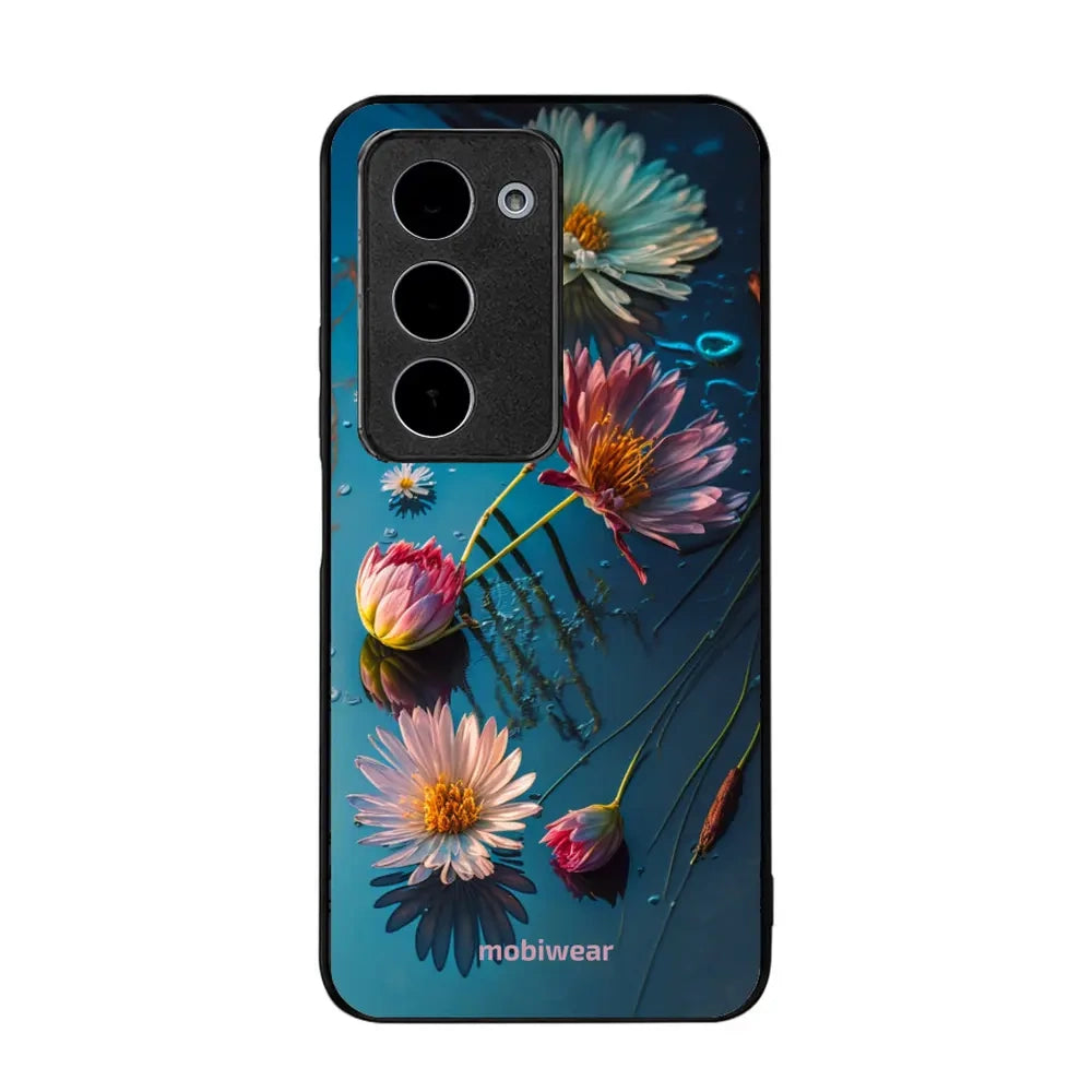 Handyhülle für Xiaomi Redmi 15 4G, Mobiwear Glossy Case, Blau-Blumig