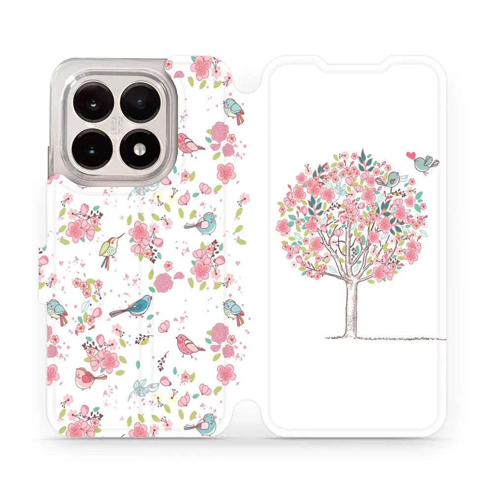 Handyhülle mit klappe für Xiaomi 15T, Mobiwear Book, Rosa Hain